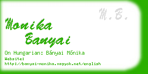 monika banyai business card